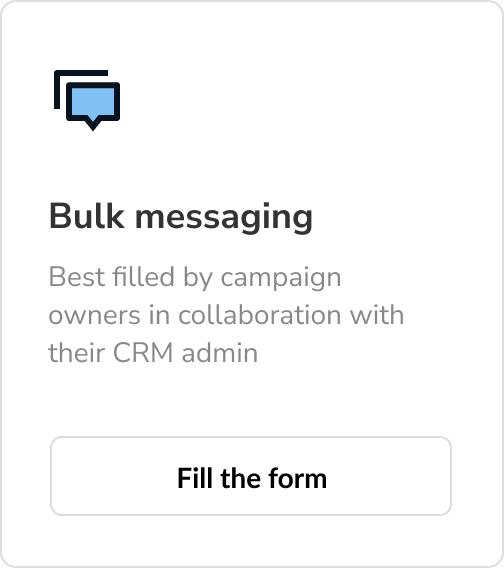 Bulk Messaging New form